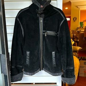 Super Cozy Black Suede Gallery Jacket Size L
